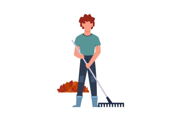 Download Gardener Performs Seasonal Work. Male Ch - Seasonal Collection