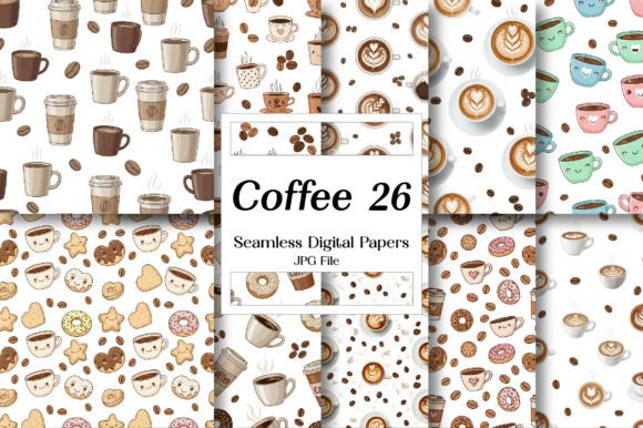 Download Coffee Seamless Digital Paper Bundle - Premium Bundle