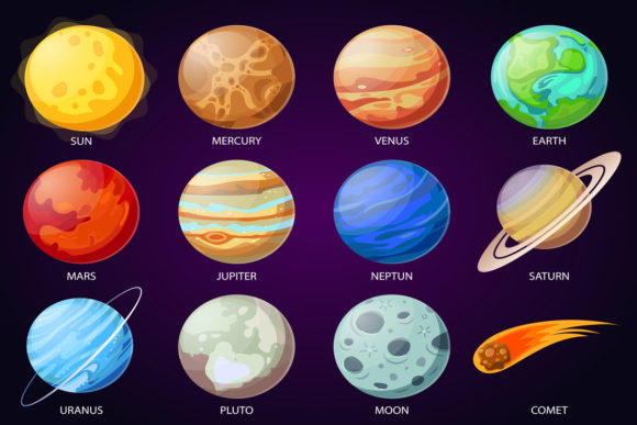 Download Cartoon Solar System Planets - Planets Collection