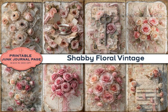 Download Shabby Floral Vintage Rose Junk Journal - Premium Resources