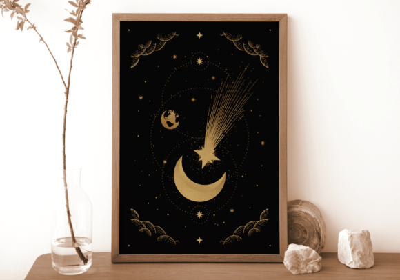 Download Celestial Moon Printable Wall Art - Printable wall art Collection