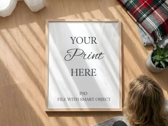 Download Top View Wood Frame Mockup Floor - Wood frame mockup Collection
